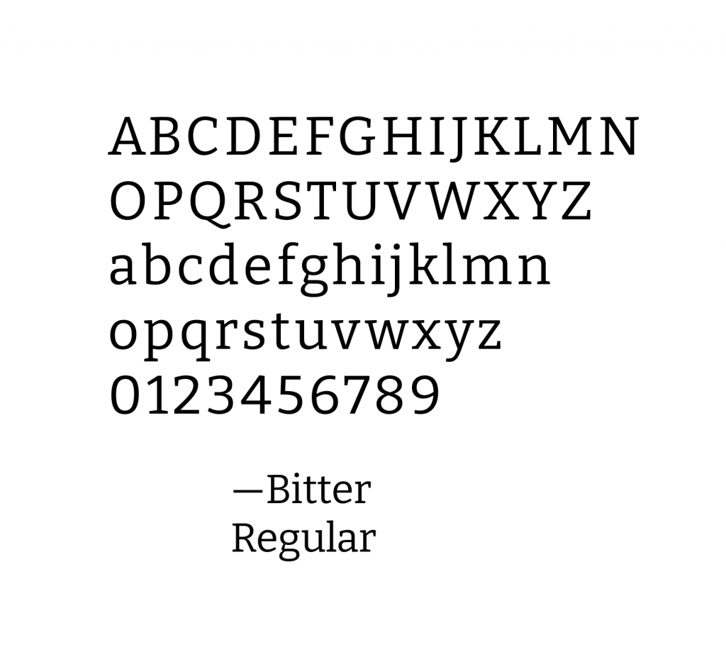 Eagle text font: Bitter Regular